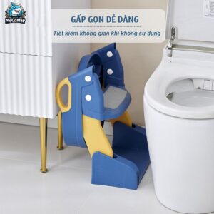 Nắp thu nhỏ bồn cầu cho bé kèm thang 31 Thang bo 2in1 1