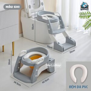 Nắp thu nhỏ bồn cầu cho bé kèm thang 24 Thang bo 2in1 10