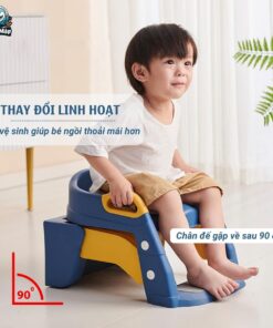 Nắp thu nhỏ bồn cầu cho bé kèm thang 29 Thang bo 2in1 3