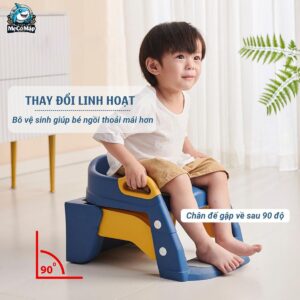 Nắp thu nhỏ bồn cầu cho bé kèm thang 29 Thang bo 2in1 3