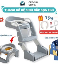 Nắp thu nhỏ bồn cầu cho bé kèm thang 22 Thang bo 2in1 6