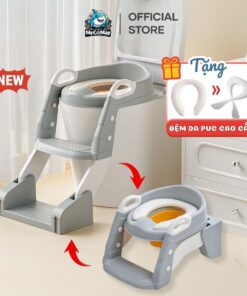 Nắp thu nhỏ bồn cầu cho bé kèm thang 23 Thang bo 2in1 8
