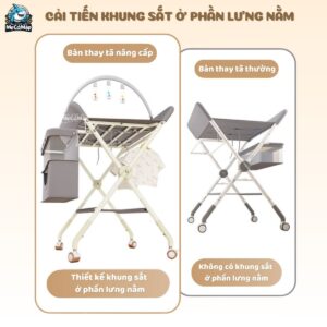 Bàn thay tã cho bé Lampa BT02 27 ban thay ta nang cap BT02 3