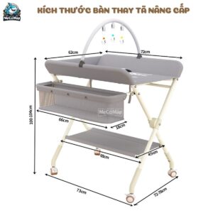 Bàn thay tã cho bé Lampa BT02 30 ban thay ta nang cap BT02 5