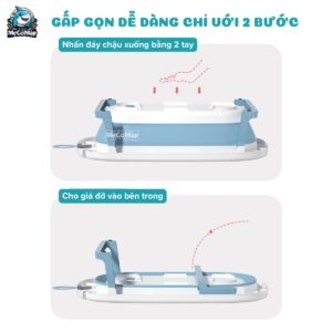 Chậu tắm cho bé gấp gọn Pakey CT01 33 chau tam cho be gap gon CT01 3