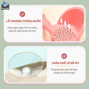 Ghế ngồi tắm cho bé đa năng Pakey 46 ghe ngoi tam cho be 4