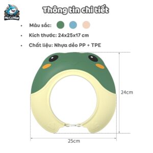 Mũ tắm chống nước cho bé 36 mu goi dau chong nuoc cho be 14