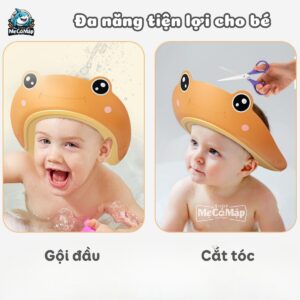 Mũ tắm chống nước cho bé 33 mu goi dau chong nuoc cho be 3