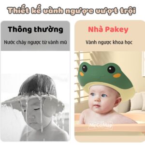 Mũ tắm chống nước cho bé 34 mu goi dau chong nuoc cho be 4