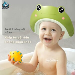 Mũ tắm chống nước cho bé 30 mu goi dau chong nuoc cho be 5