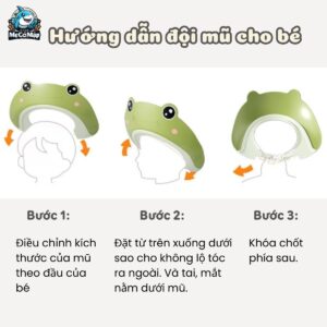 Mũ tắm chống nước cho bé 37 mu goi dau chong nuoc cho be 7