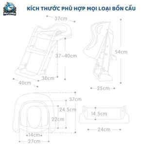 Thang bô vệ sinh cho bé Pakey 35 thang bo 3