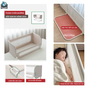 Thanh chắn giường đa năng cho bé Pakey KV-01S 49 thanh chan giuong da nang Pakey