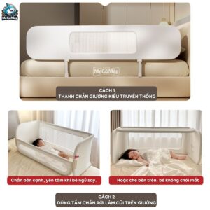 Thanh chắn giường đa năng cho bé Pakey KV-01S 48 thanh chan giuong da nang cho be Pakey 6