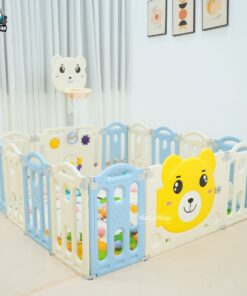 Quây cũi nhựa gấp gọn gấu NC01