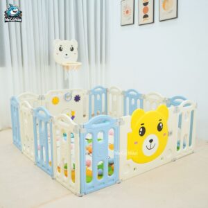 Quây cũi nhựa gấp gọn gấu NC01
