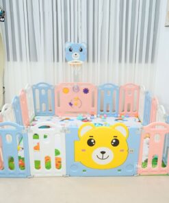 Quây cũi nhựa gấp gọn gấu NC01