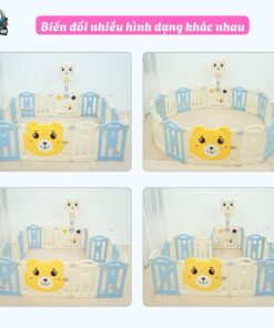 Quây cũi nhựa gấp gọn gấu NC01