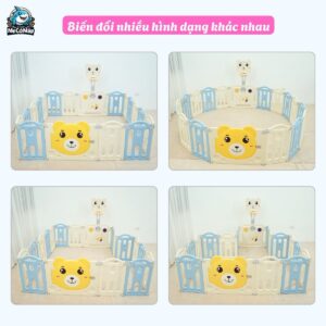 Quây cũi nhựa gấp gọn gấu NC01