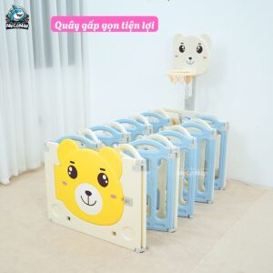 Quây cũi nhựa gấp gọn gấu NC01
