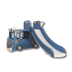 Cầu trượt xe Bus kèm bóng rổ