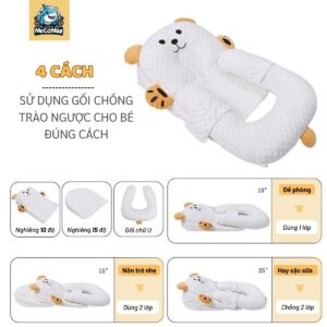 Gối chống trào ngược cho bé Lampa G02 27 goi chong trao nguoc G02 3