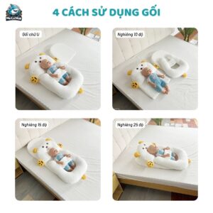 Gối chống trào ngược cho bé Lampa G02 28 goi chong trao nguoc G02 4