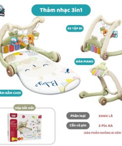 Thảm nhạc cho bé 3in1 TN04 màu xanh lá