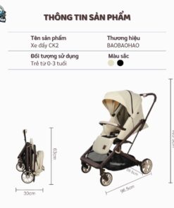 Xe đẩy gấp gọn cao cấp Baobaohao CK2 30 xe day baobaohao CK2 4
