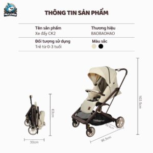 Xe đẩy gấp gọn cao cấp Baobaohao CK2 30 xe day baobaohao CK2 4