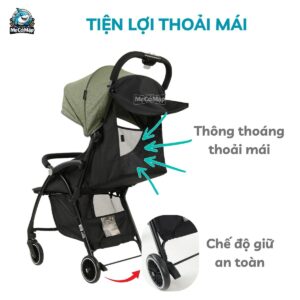 Xe đẩy gấp gọn Baobaohao A10 đa năng 18 xe day baobaohao a10 4