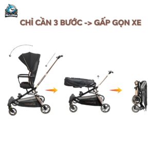 Xe đẩy gấp gọn 2 chiều Baobaohao V16 + Khay ăn dặm V16 84 xe day baobaohao v16 12