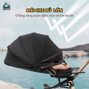 Xe đẩy gấp gọn 2 chiều Baobaohao V16 + Khay ăn dặm V16 87 xe day baobaohao v16 16