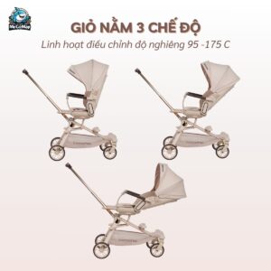 Xe đẩy gấp gọn 2 chiều Baobaohao V16 + Khay ăn dặm V16 76 xe day baobaohao v16 3
