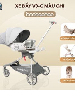 Xe đẩy cho bé Baobaohao V9-C màu ghi