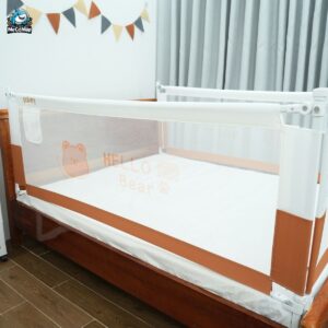 Thanh chắn giường Pakey S1 nâng cấp 67 Vải Oxford cao cấp, thông thoáng, ba mẹ vẫn có thể quan sát bé từ xa