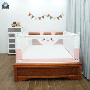 Thanh chắn giường Pakey S1 nâng cấp 68 Họa tiết tai động vật xinh xắn, đáng yêu
