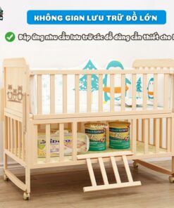 Giường cũi gỗ cho bé Pakey CG01