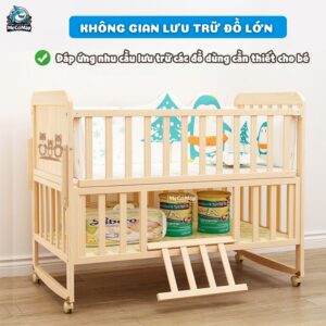 Giường cũi gỗ cho bé Pakey CG01
