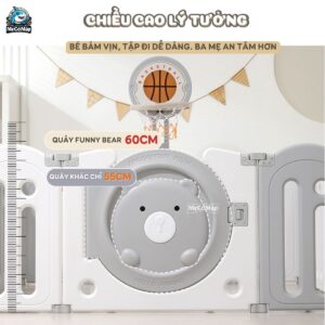 Quây cũi nhựa gấp gọn Funny Bear 38 quay cui gap gon funny bear 1