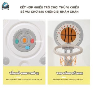 Quây cũi nhựa gấp gọn Funny Bear 35 quay cui gap gon funny bear 4