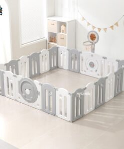 Quây cũi nhựa gấp gọn Funny Bear 26 quay cui gap gon funny bear 6