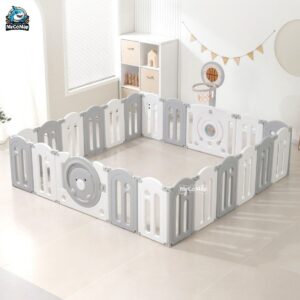 Quây cũi nhựa gấp gọn Funny Bear 26 quay cui gap gon funny bear 6