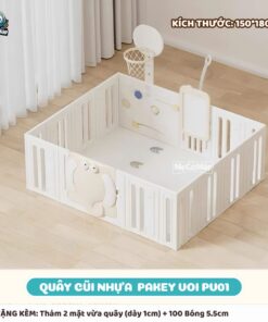 Quây cũi cho bé Pakey Voi PV01 size 1m5x1m8
