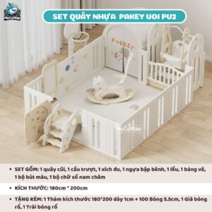 Quây cũi liên hoàn Pakey Voi 48 quây cũi cho bé đa năng Pakey voi PV02