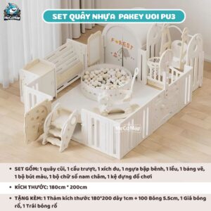 Quây cũi liên hoàn Pakey Voi 47 quây cũi cho bé đa năng Pakey voi PV03