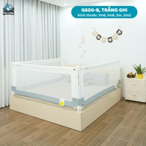 Thanh chắn giường Pakey G600-B trắng ghi