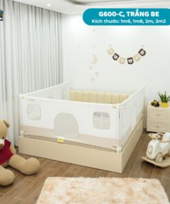 Thanh chắn giường Pakey G600-C trắng be