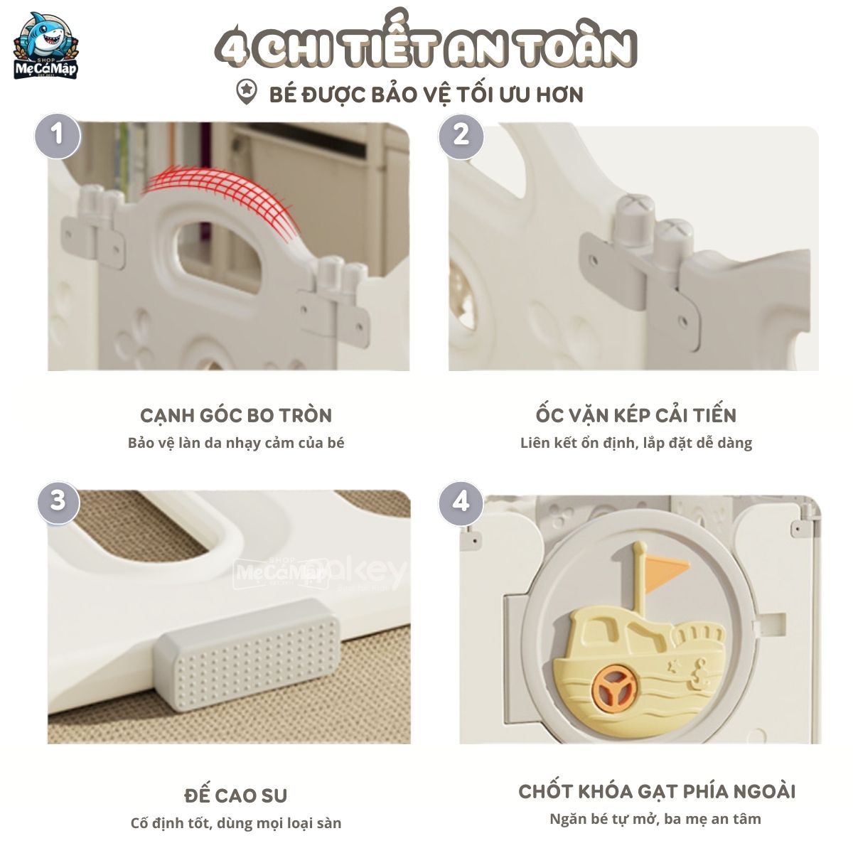 Quây cũi nhựa gấp gọn Happy Boat QN05 43 Quây cũi Happy Boat QN05