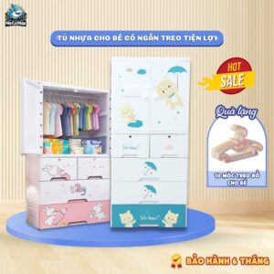 Tủ nhựa Pakey có ngăn treo HX004 19 TỦ HX004 màu xanh